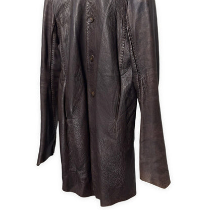 Yohan Serfaty 09AW Deer Leather Stand Coat Brown Size 44