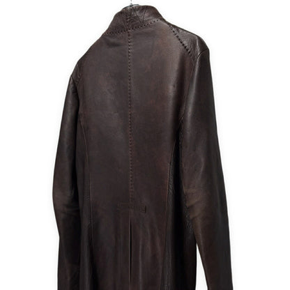 Yohan Serfaty 09AW Deer Leather Stand Coat Brown Size 44