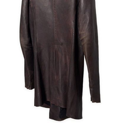 Yohan Serfaty 09AW Deer Leather Stand Coat Brown Size 44