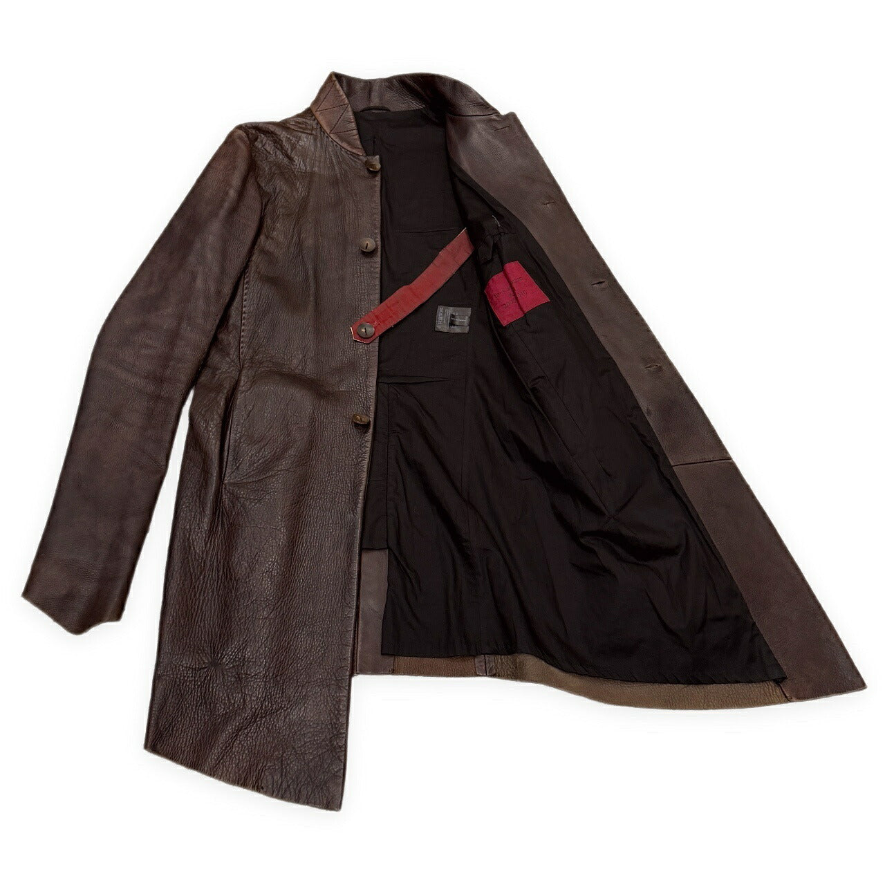 Yohan Serfaty 09AW Deer Leather Stand Coat Brown Size 44