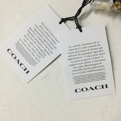 COACH Signature Denim Round Zip Wallet Blue
