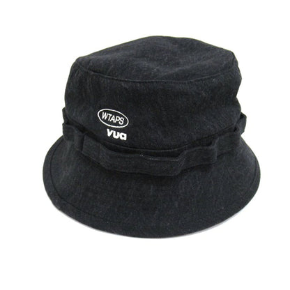 WTAPS 23AW Cotton Denim Jungle Bucket Hat Black Size 04