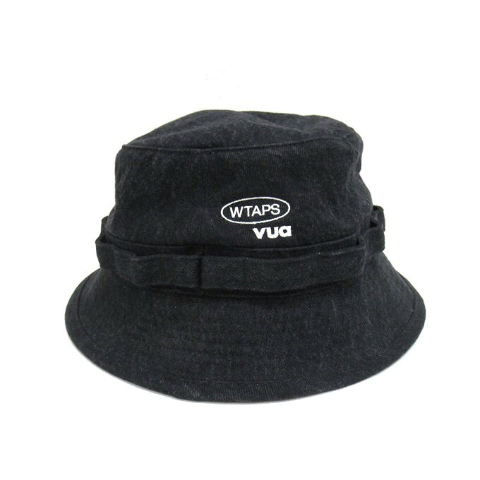 WTAPS 23AW Cotton Denim Jungle Bucket Hat Black Size 04