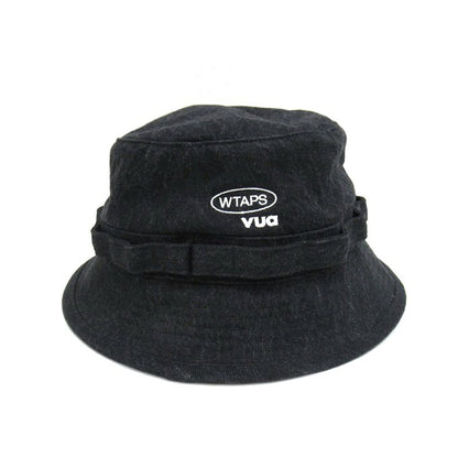WTAPS 23AW Cotton Denim Jungle Bucket Hat Black Size 04