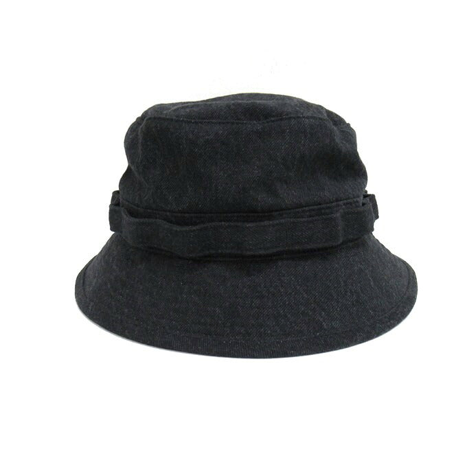 WTAPS 23AW Cotton Denim Jungle Bucket Hat Black Size 04