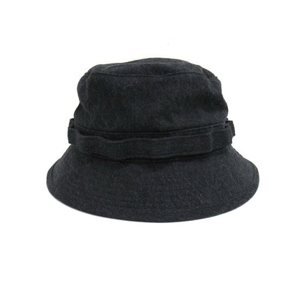 WTAPS 23AW Cotton Denim Jungle Bucket Hat Black Size 04