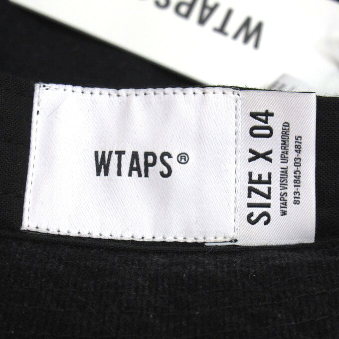 WTAPS 23AW Cotton Denim Jungle Bucket Hat Black Size 04