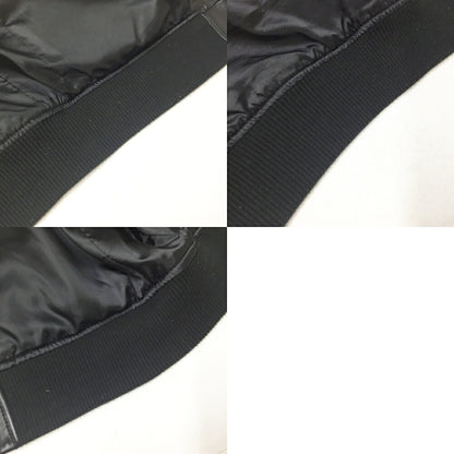 AVIREX Lamb Leather Hoodie Jacket Black Size L