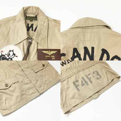 TOYS McCOY M-421A Flying Summer Light Jacket Beige Size 36