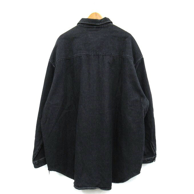 WTAPS 22AW WCPO Cotton Denim Long Sleeve Shirt Black Size 04