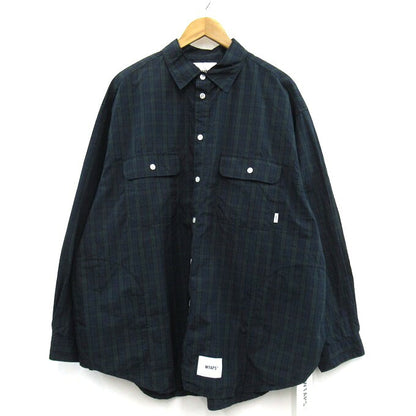 WTAPS 25SS Wcpo Cotton Broadcloth Long Sleeve Shirt Green Size 04