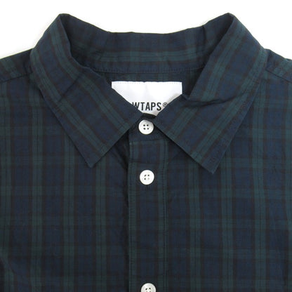 WTAPS 25SS Wcpo Cotton Broadcloth Long Sleeve Shirt Green Size 04
