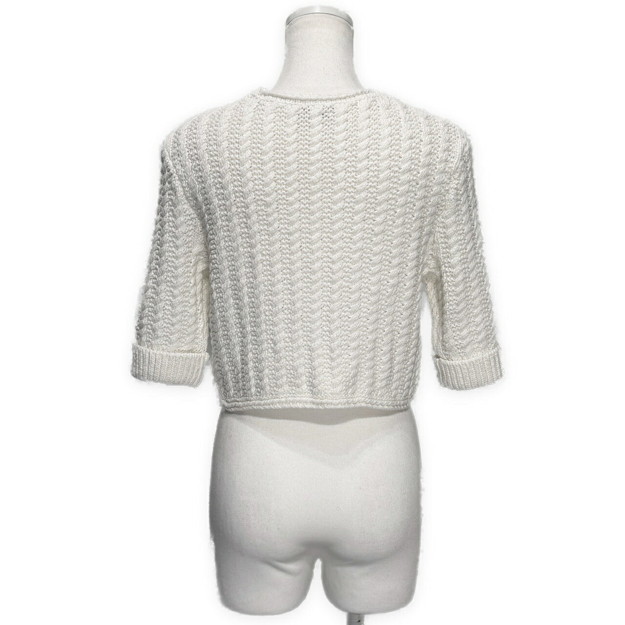 CHANEL 2025 Resort Coco Mark Cotton Cardigan Size 38