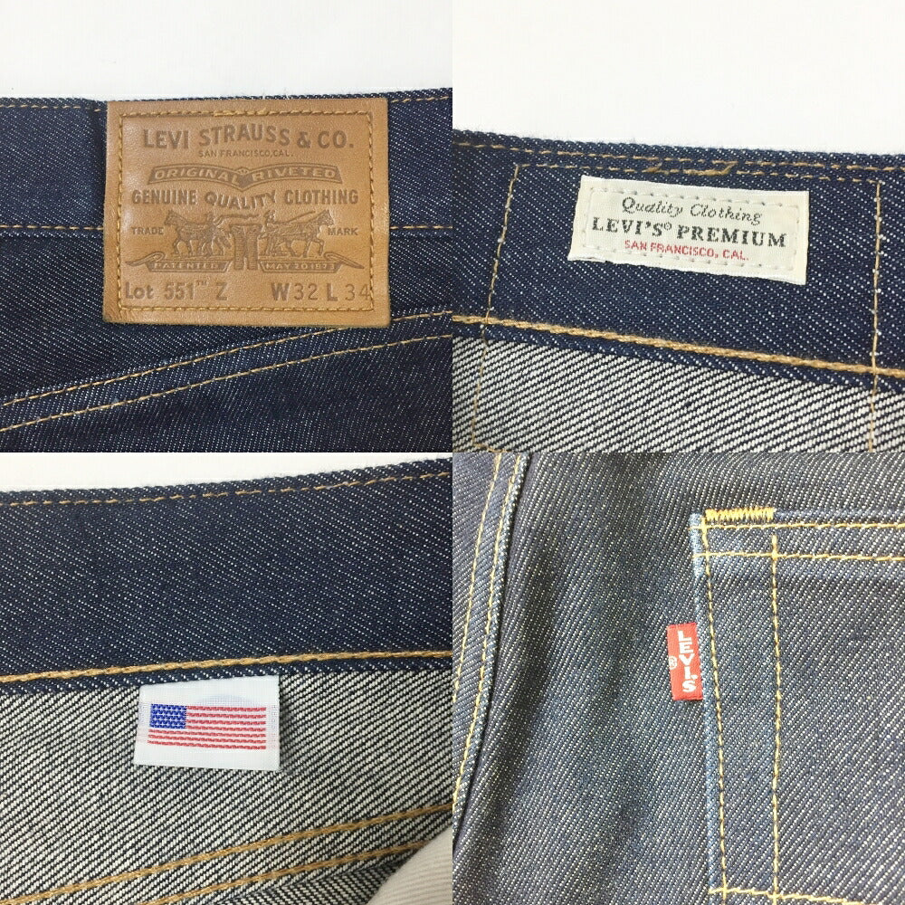 Levi's 551Z 145th Anniversary Indigo Denim Jeans Size 32