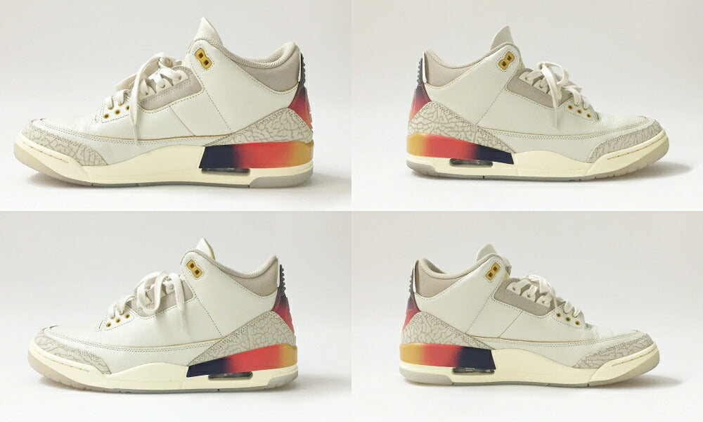 NIKE x J BALVIN Air Jordan 3 Retro Sunset Sneakers Size 10