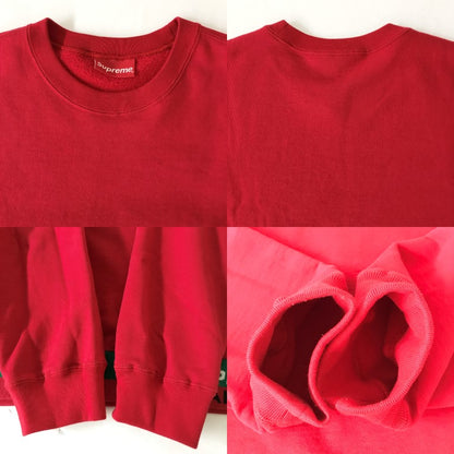 Supreme Rib Stripe Crewneck Sweatshirt Red Size M