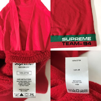 Supreme Rib Stripe Crewneck Sweatshirt Red Size M