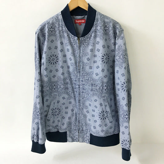 Supreme Paisley Denim Jacket Blue/Navy Size L