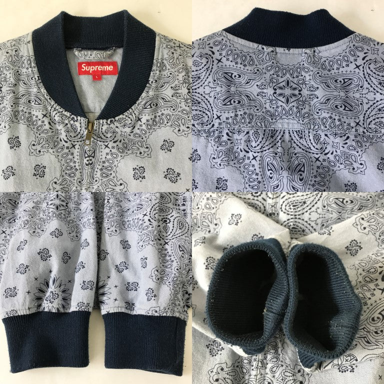 Supreme Paisley Denim Jacket Blue/Navy Size L