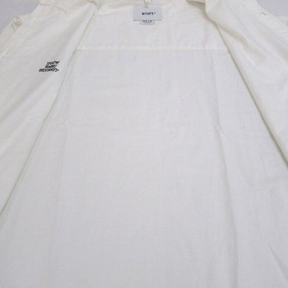 WTAPS 22AW BD 01 Cotton Oxford Long Sleeve Shirt White Size 04