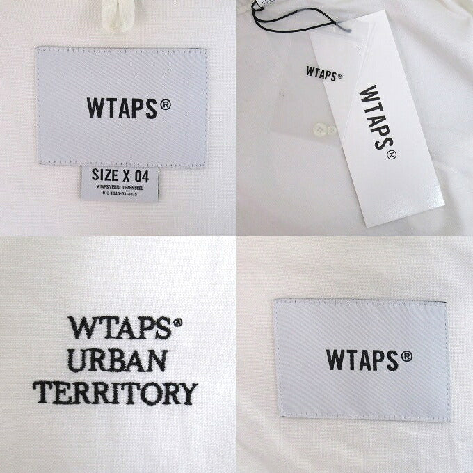 WTAPS 22AW BD 01 Cotton Oxford Long Sleeve Shirt White Size 04