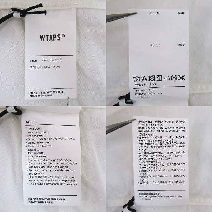 WTAPS 22AW BD 01 Cotton Oxford Long Sleeve Shirt White Size 04