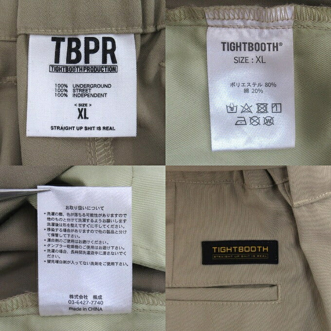 TIGHTBOOTH Baggy Slacks Pants Beige Size XL