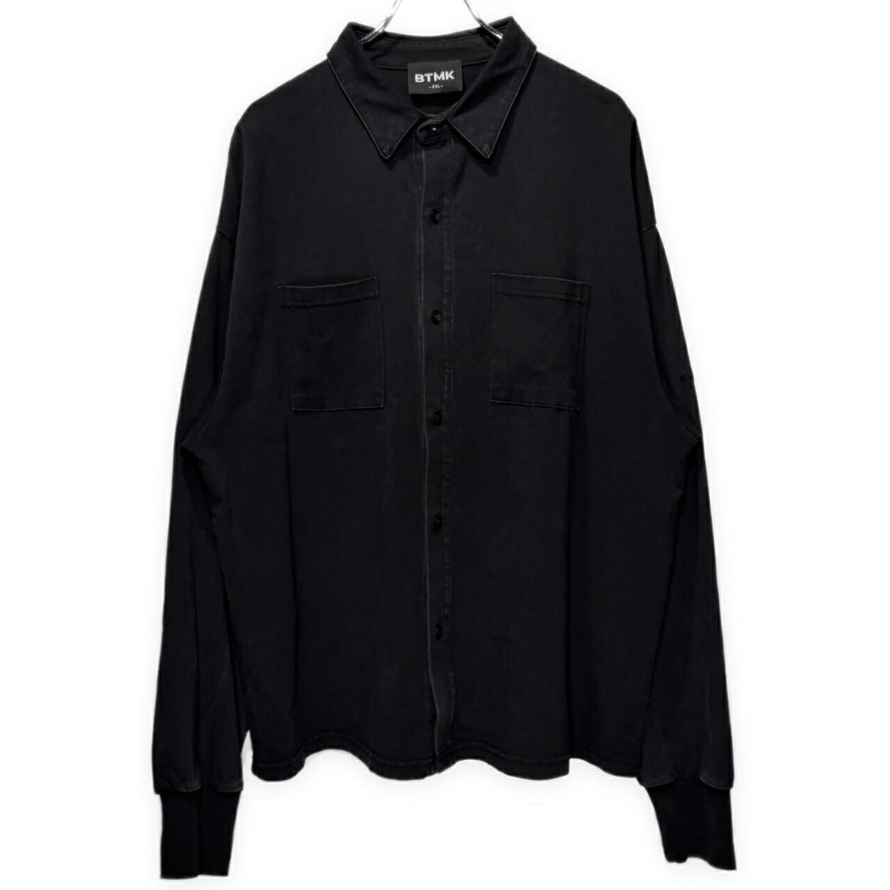 BTMK Organic Washed Long Shirt Black Size XXL