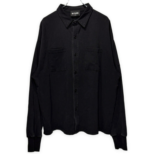 BTMK Organic Washed Long Shirt Black Size XXL