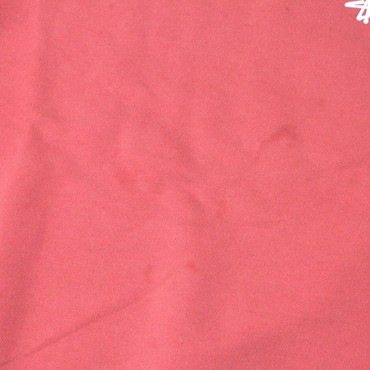 STUSSY Logo Print Crewneck Sweatshirt Pink Size M