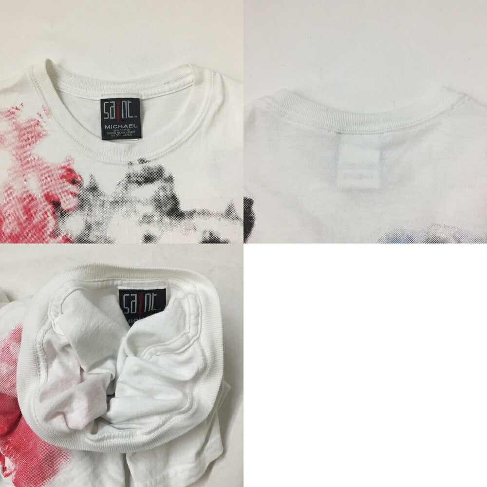 SAINT MICHAEL Graphic T-Shirt White Size S