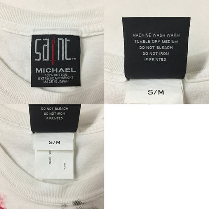 SAINT MICHAEL Graphic T-Shirt White Size S