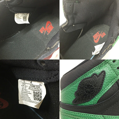 NIKE AIR JORDAN 1 Retro High OG "Pine Green" Sneakers Size 9