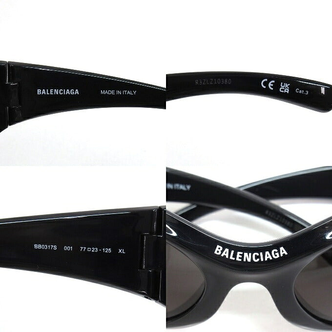 BALENCIAGA Wrap-Around Black Sunglasses Size ONE SIZE