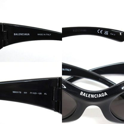 BALENCIAGA Wrap-Around Black Sunglasses Size ONE SIZE