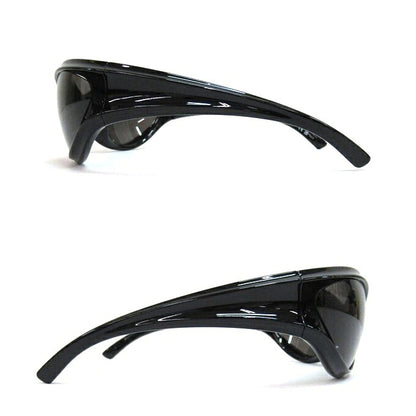 BALENCIAGA Wrap-Around Black Sunglasses Size ONE SIZE