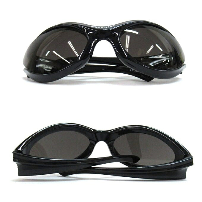 BALENCIAGA Wrap-Around Black Sunglasses Size ONE SIZE