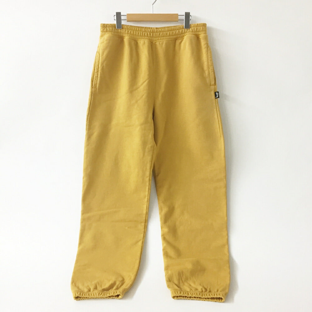 STUSSY Pigment Dyed Fleece Pants Yellow Size M