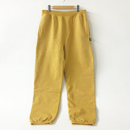 STUSSY Pigment Dyed Fleece Pants Yellow Size M