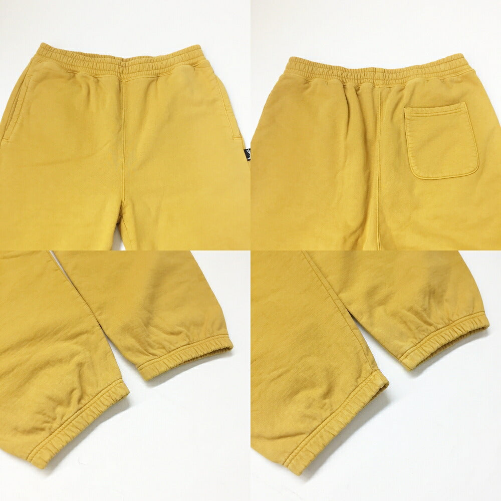STUSSY Pigment Dyed Fleece Pants Yellow Size M