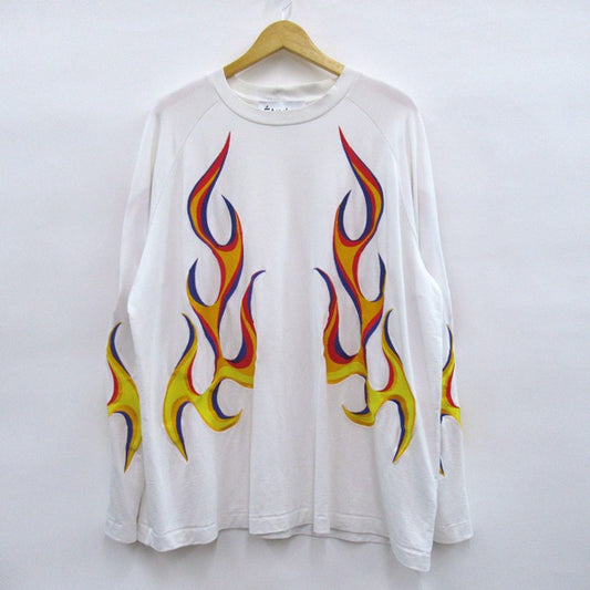 Études Studio Flaming Long Sleeve T-Shirt White Size XL