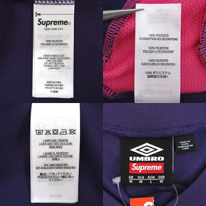 Supreme 26SS Umbro Old English Soccer Jersey Purple Size M