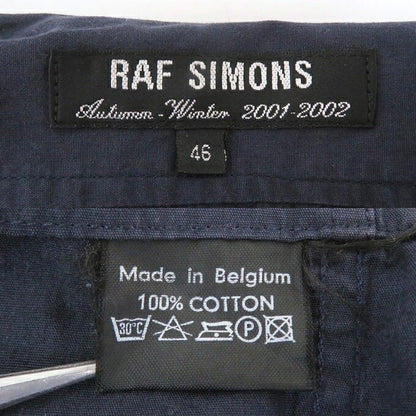 RAF SIMONS Long Sleeve Shirt Navy Size 46