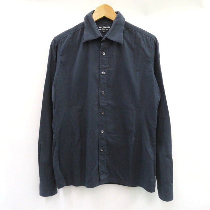 RAF SIMONS Long Sleeve Shirt Navy Size 46
