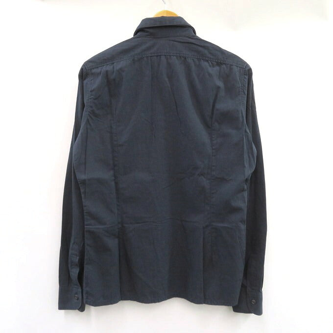 RAF SIMONS Long Sleeve Shirt Navy Size 46