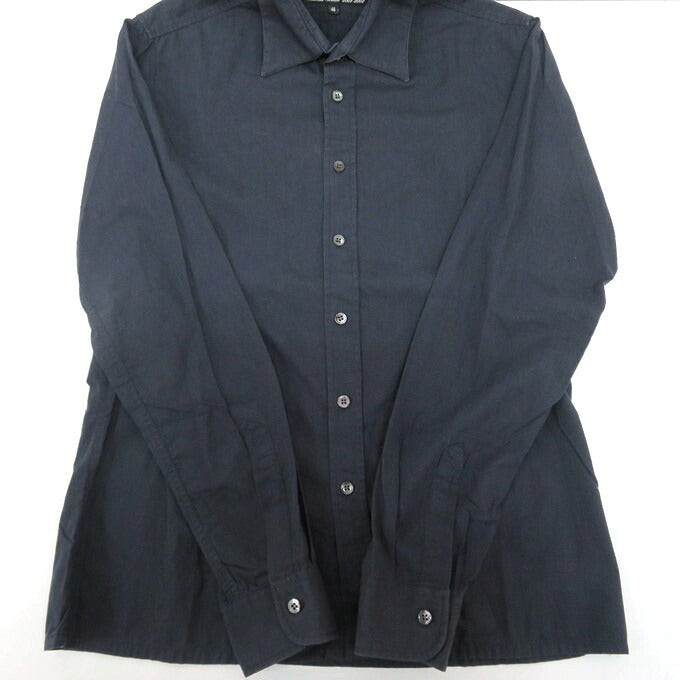 RAF SIMONS Long Sleeve Shirt Navy Size 46