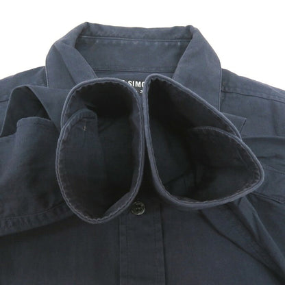 RAF SIMONS Long Sleeve Shirt Navy Size 46