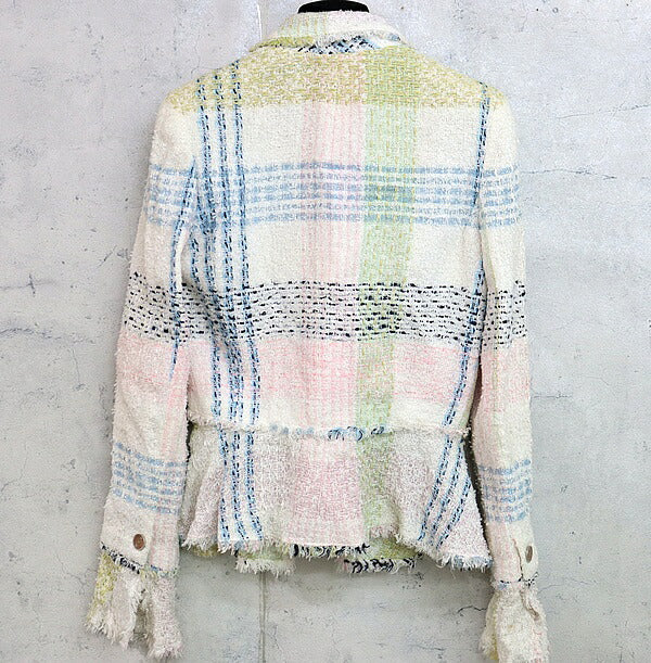CHANEL 05P Tweed Jacket Multi Size 34