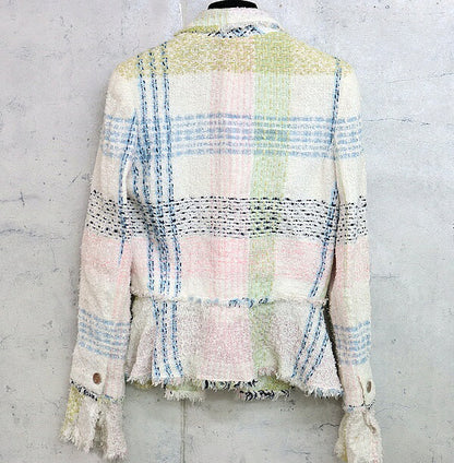 CHANEL 05P Tweed Jacket Multi Size 34