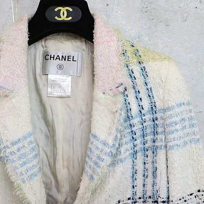 CHANEL 05P Tweed Jacket Multi Size 34